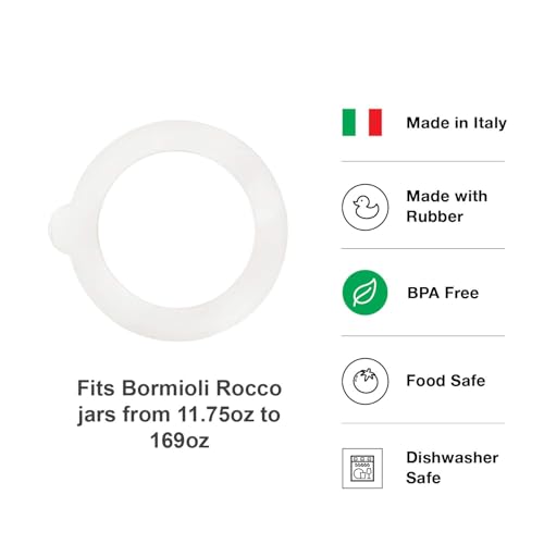 Bormioli Rocco 3.5" Replacement Rubber Gaskets for Fido Jars - Pack of 6