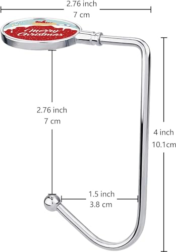 Silver Christmas Stocking Holders Set of 4 Mantel Hooks with Figurines