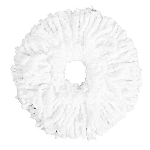 Glomora White Microfiber Spin Mop Head Replacement 360° Rotating Refill