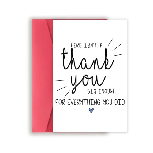 Funny Thank You Card for Boss, Teacher, Doctor, Nurse - 8x5.3in