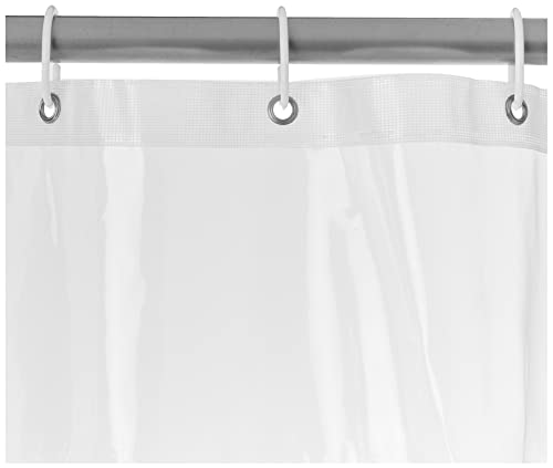 Clear PEVA Shower Curtain with 9 Storage Pockets - 72" x 72"