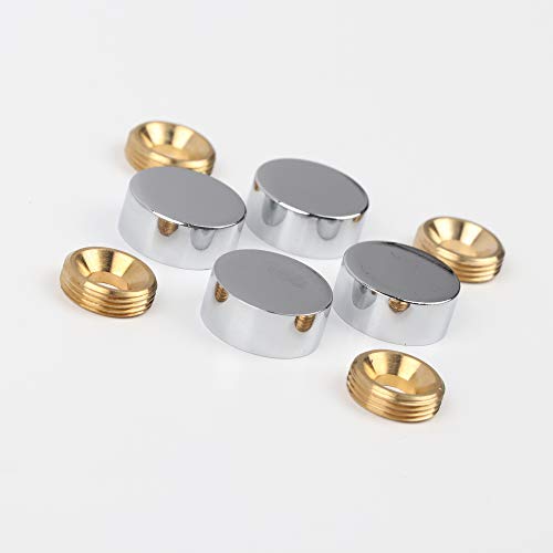 Decorative Mirror Screws 0.6 Inch Brass Cap Nails 4 Pack