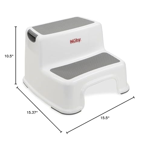 Nuby 2 Step Up Stool for Kids, for Bathroom, Kitchen, and Potty Training