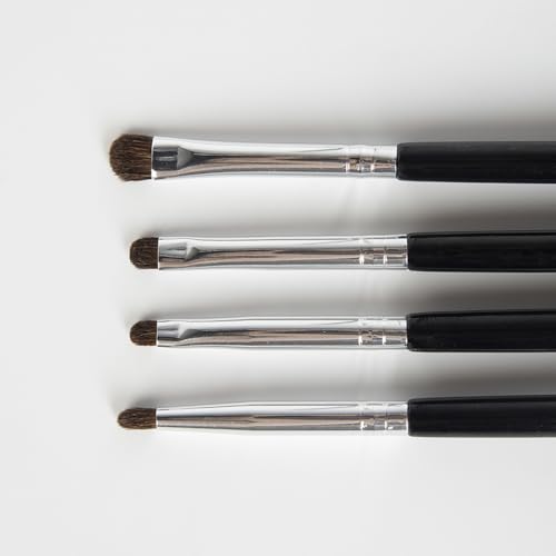 MARROSA Small Eyeshadow & Eyeliner Makeup Brushes Set with Natural Pony Hair
