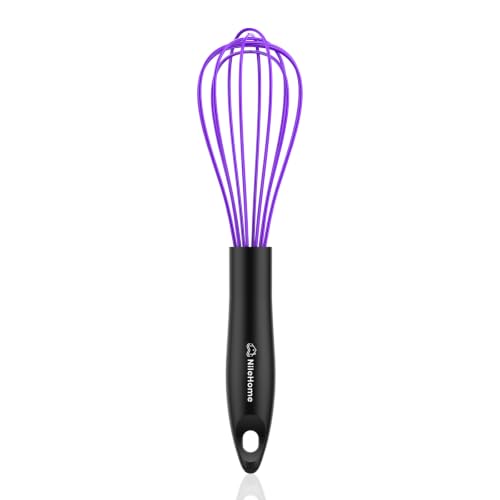 NileHome 10" Silicone Whisk - Durable Kitchen Utensil for Cooking