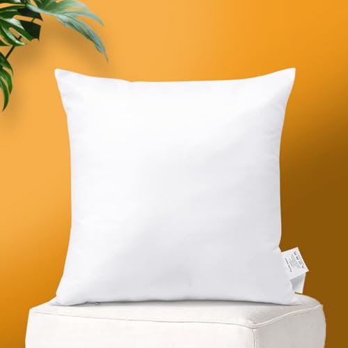 OTOSTAR 16x16 Inch Throw Pillow Insert - Fluffy Decorative Cushion Stuffer (1 Pack, White)