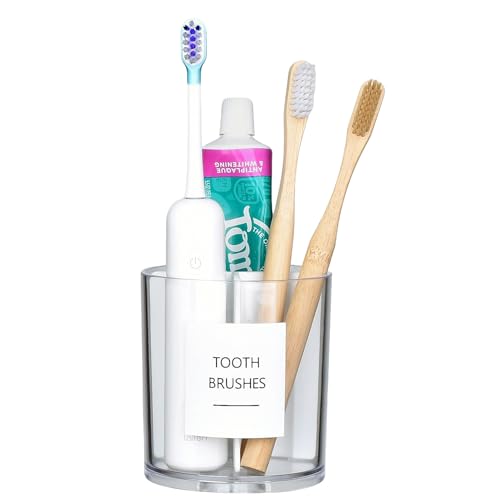 Onsogi Acrylic Toothbrush Holder with Divider for Electric Toothbrushes
