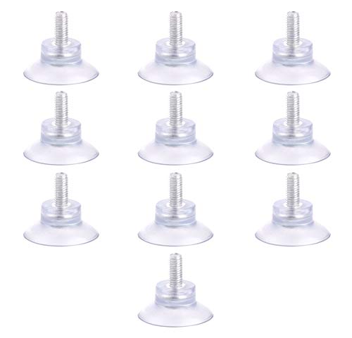 10 Pcs M8 Rubber Suction Cup Screws with 35mm Pads for Glass
