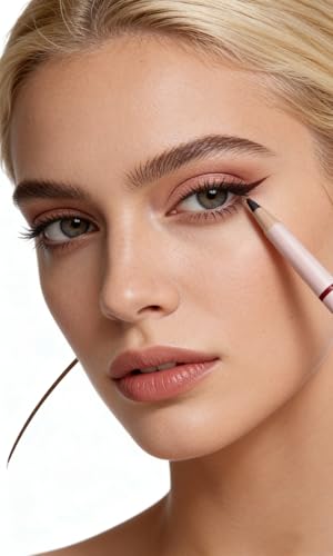 WOANICER 2-in-1 Waterproof Gel Eyeliner Pencil with Smudger - Brown