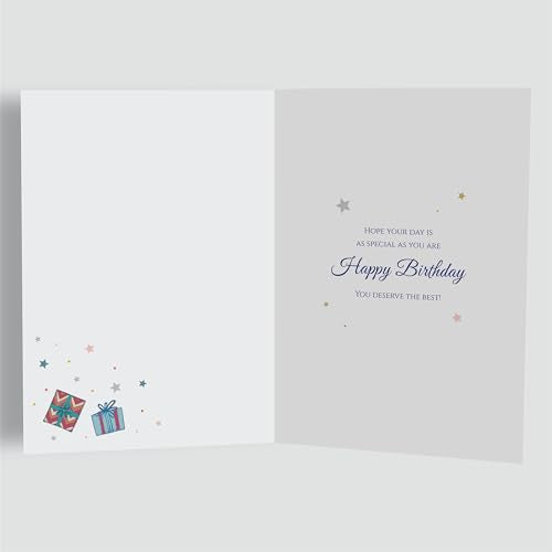 Dad Birthday Card - Premium A5 with Gold & Navy Star Design