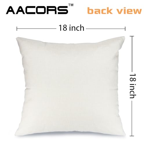 AACORS Christmas Pillow Cover 18x18 Inch – Baubles & Stars Decor