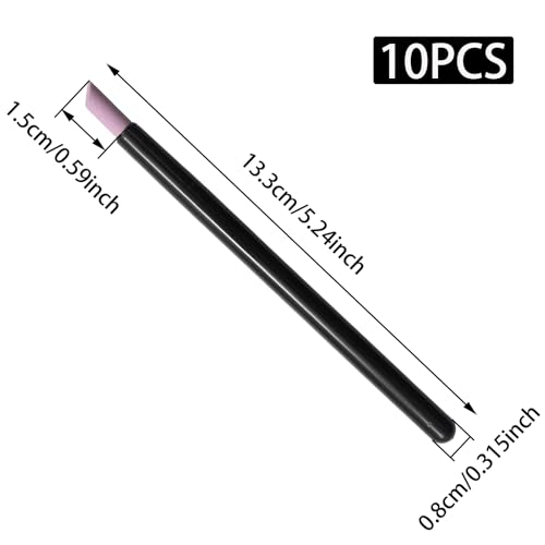 Pumice Stone Cuticle Pusher Nail File 10pcs Black Manicure Tool Set