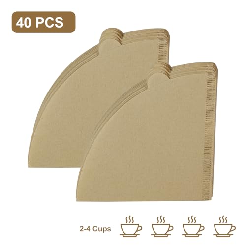 Unbleached Disposable Paper Coffee Filters Size 02 - 40 Count