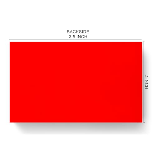 Red Thank You Cards for Small Business - 2x3.5 Inch, Pack of 100