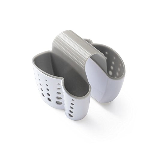 Eunion White Kitchen Sink Caddy Sponge Holder - Faucet Organizer
