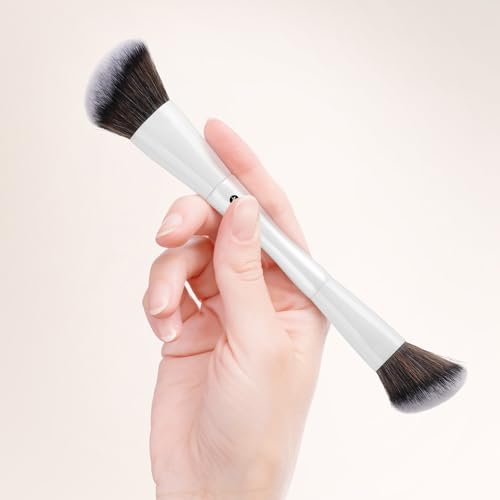 KINGMAS Double-Ended Kabuki Foundation and Concealer Makeup Brush