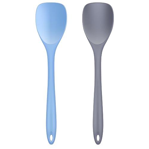 Silicone Spatula Spoon Set - 2 Pack, Heat Resistant & Non-Stick