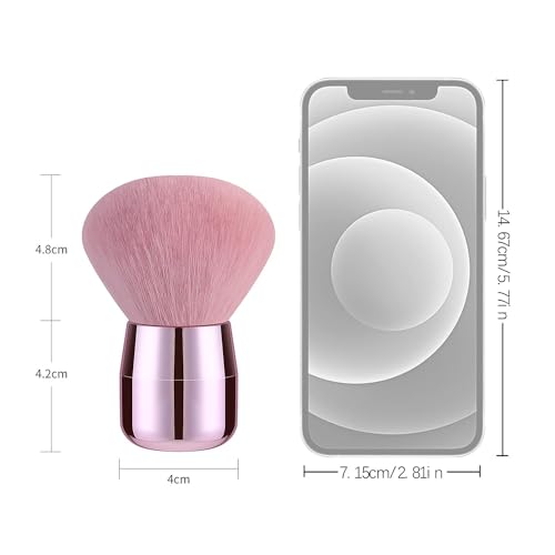 Pink Nail Dust Brush Soft Powder Remover and Makeup Brush
