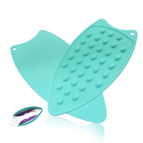 Heat-Resistant Silicone Iron Rest Pads - 2 Pcs Green