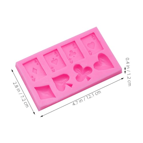 GRIRIW Poker Playing Card Silicone Mold for Fondant Chocolate Candy Cake Decorating
