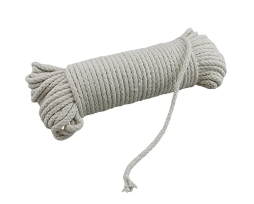 100 Ft Heavy Duty Braided Cotton Rope - Multi-Purpose Utility Rope