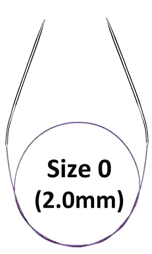 Breevo Circular Knitting Needles Set - Size 0, 36 Inch, Steel