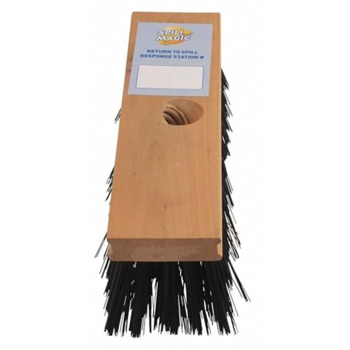 Spill Magic Removable Broom Head - Heavy Duty Water & Chemical-Resistant, 8.5" Brown
