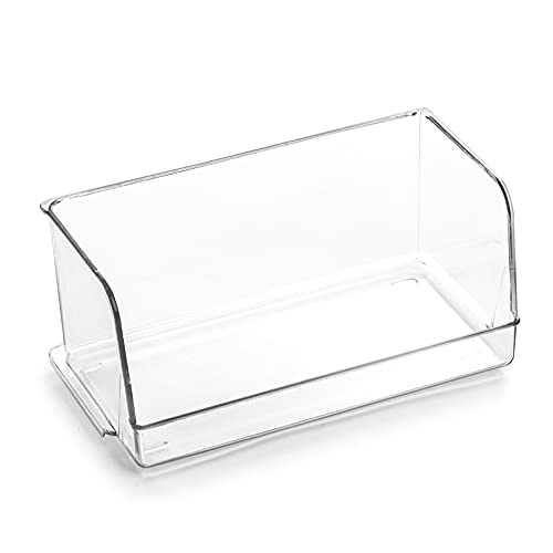 BINO Medium Stackable Plastic Storage Bins | Clear Pantry Organizers
