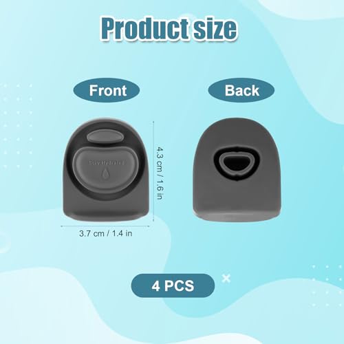 4pcs Replacement Stopper Compatible with Owala FreeSip 24oz 32oz 40oz, BPA-Free Silicone Water Bottle Lid Gaskets Replacement for Owala 16/24/32/40oz Bottle Mouth Cap Stopper Seal Parts Accessories