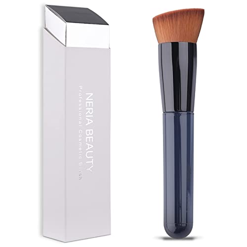 Flat Top Kabuki Foundation Brush for Liquid, Cream & Powder Makeup