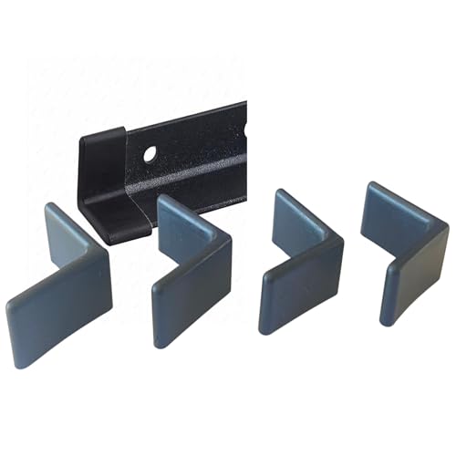 ELEPFEET 4PCS Rubber End Caps for 1.5" x 1.5" Angle Iron Metal Bed Frames