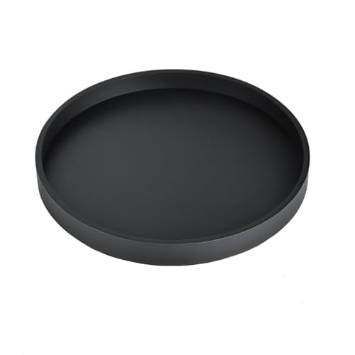9-Inch Black Silicone Bathroom Tray - Kitchen Counter Organizer
