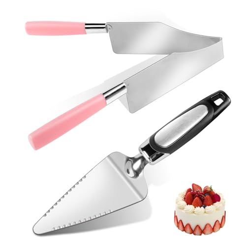 Stainless Steel Cake Slicer and Server Set - 2 Pcs