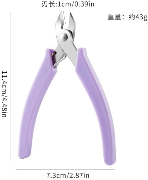 Purple Nail Art Pliers for Rhinestones Wire Cutting and Removal