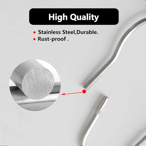 Careyoungs GGM101YY Stainless Steel Shower Curtain Hooks 12 Pack Rustproof & Decorative