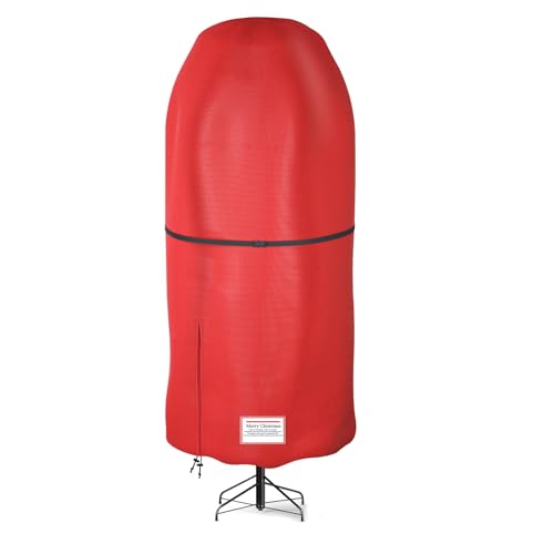 7.5FT Christmas Tree Storage Bag - Red, Tear Resistant Oxford Fabric, Adjustable