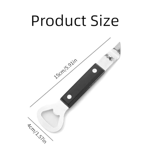 2-in-1 Stainless Steel Bottle and Can Opener with Non-Slip Handle
