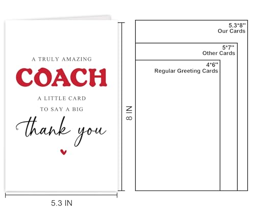 Coach Appreciation Thank You Card - End of Season Sports Coach Gift