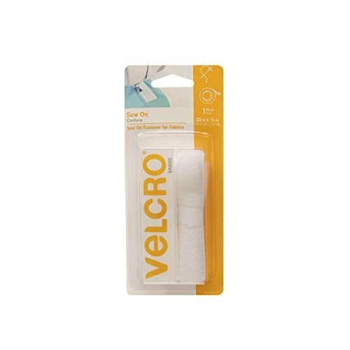 VELCRO Fabric Tape for Easy Sewing | 30in x 3/4in White