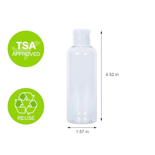 Yamlnke 2-Pack Clear Travel Toiletry Bottles 3.4oz TSA Approved