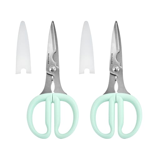 KitchenAid Classic 2-Piece Spearmint Kitchen Shear Set with Blade Sheath