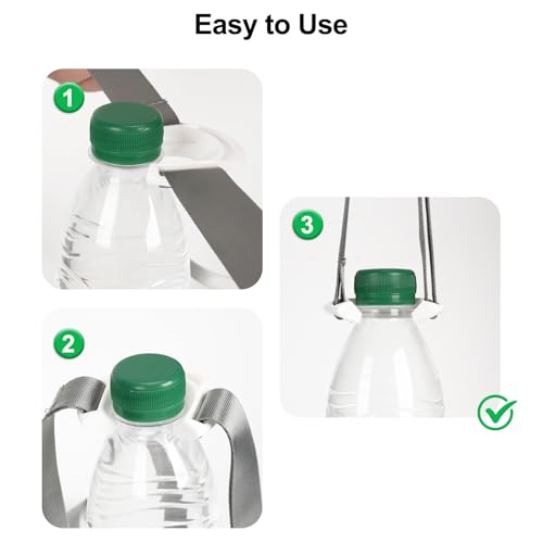 4 Pack Water Bottle Holder Lanyard, Adjustable Beverages Shoulder Strap for most 16.9 fl oz Bottles