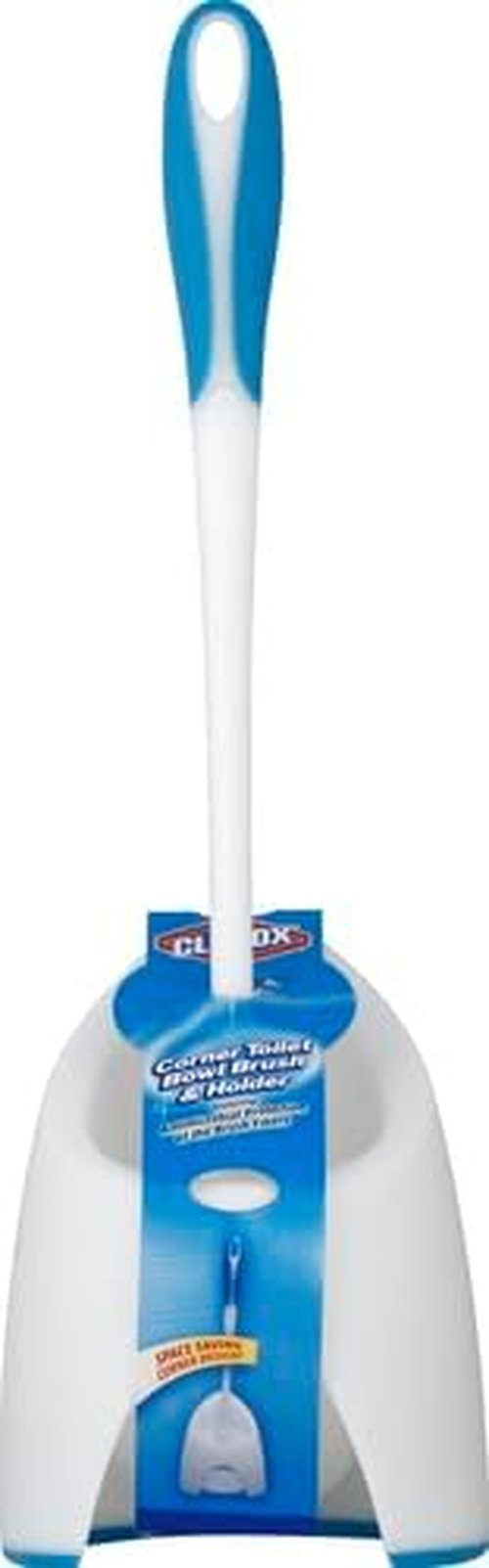 Clorox Toilet Bowl Brush - Under-Rim Design with Corner Storage Caddy | 16 x 5 x 5.5 in