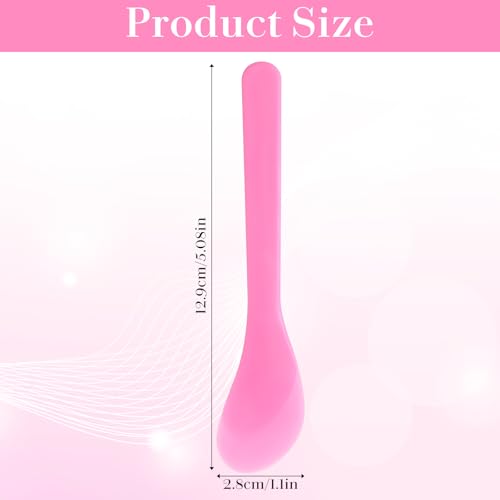Tucnoeu 9-Piece Pink Facial Spatula Set for Skincare and Makeup