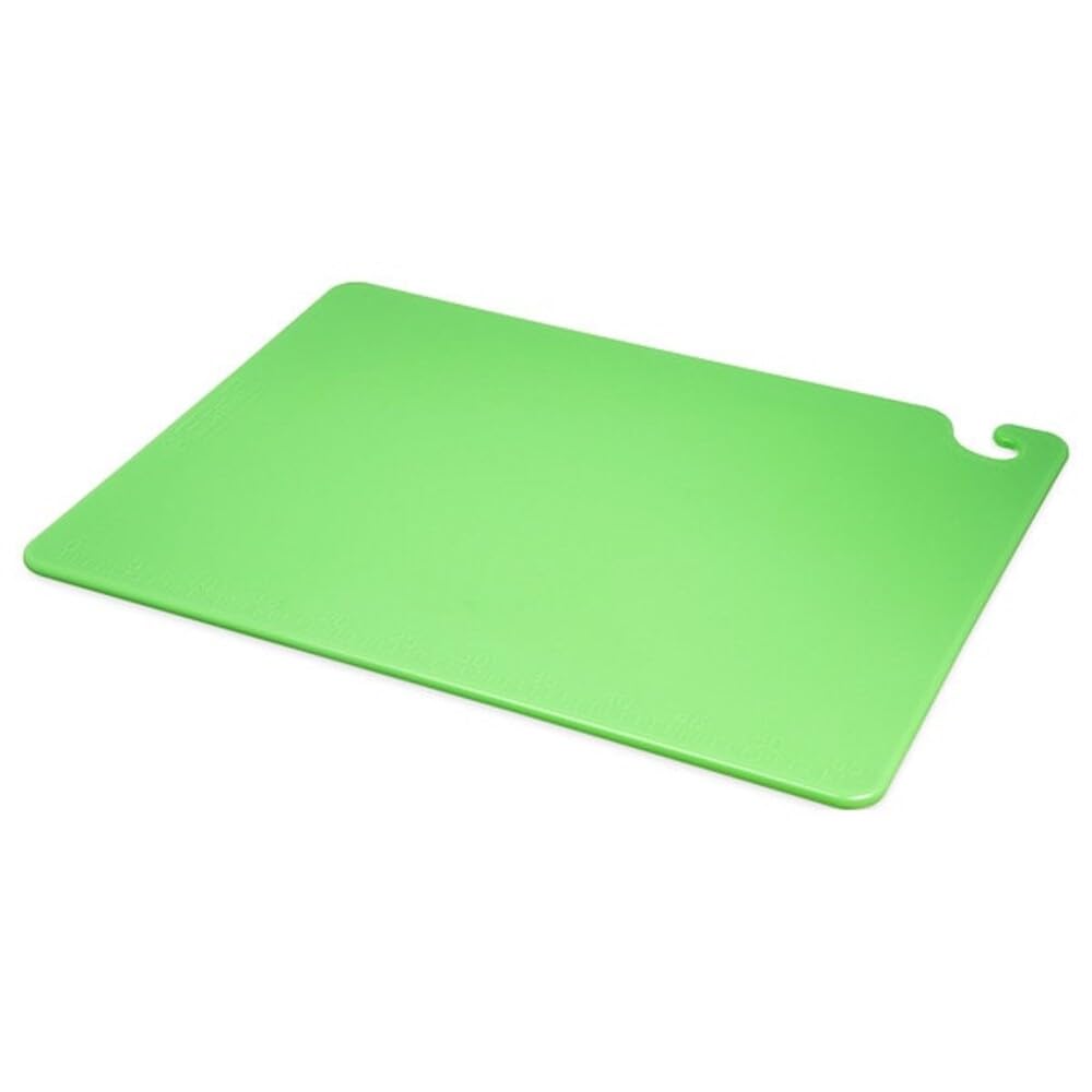 San Jamar - CB182412GN CB182412 Cut-N-Carry Co-Polymer Cutting Board, 24" Length x 18" Width x 1/2" Thick, Green