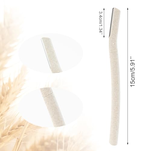 BlingKingdom 6 PCS Dermaplane Face Razor & Wheat Straw Eyebrow Trimmer