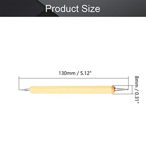 Utoolmart 5-Piece Dual-End Ball Styluses Dotting Tools with Wood Handle