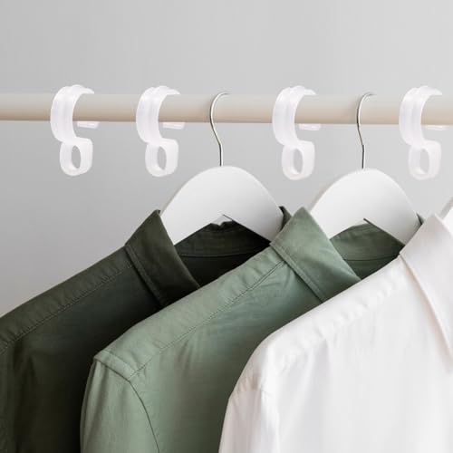 HEVSTIL Windproof Clothesline Hanger Clips - 45mm White, 20-Pack