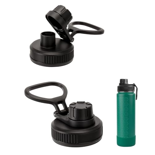 2Pack Lids Replacement Fit for Thermoflask 16 18 24 32 40 64oz Wide Mouth Bottle, Leak-Proof Dust-Proof, BPA Free