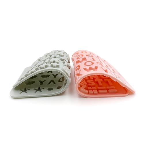 2-Pack Silicone Letter & Number Molds for Baking & Crafts